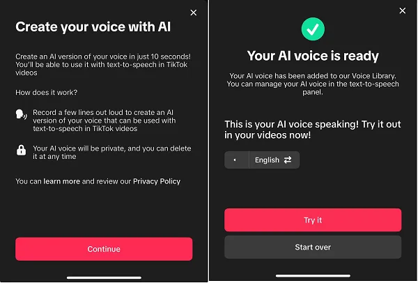 TikTok Ai voice creator